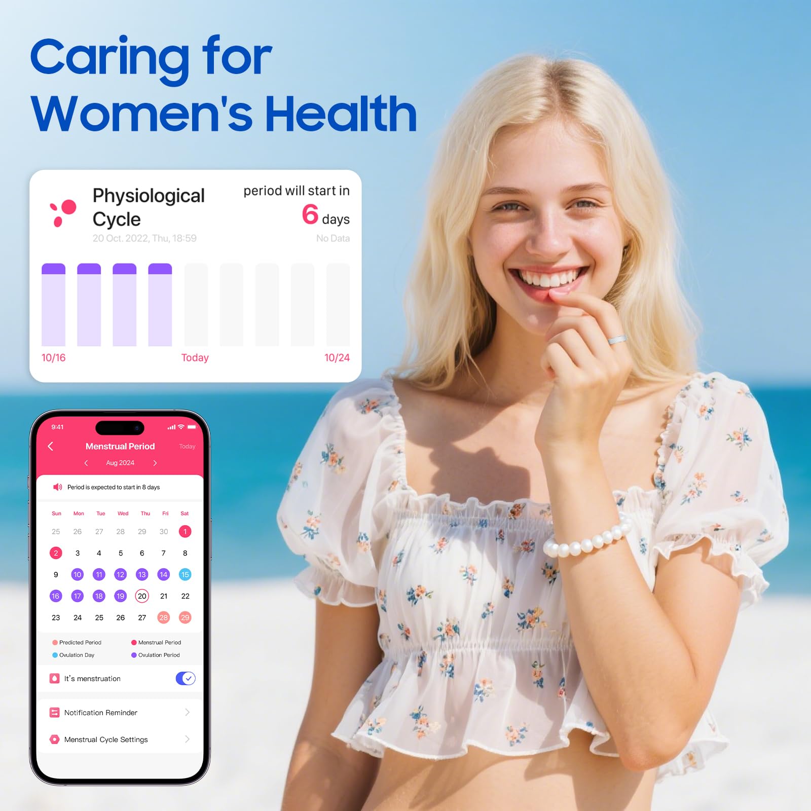 Smart Health Ring, Featuring Stress and Sleep Monitoring Functions