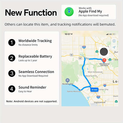 2Pcs GPS Tracker Support  Find My(iOS Only), No Month Fee NO Subscription No SIM