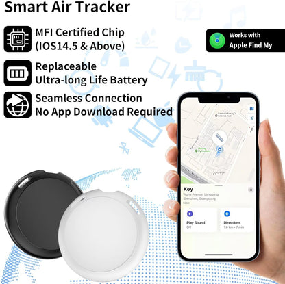 2Pcs GPS Tracker Support  Find My(iOS Only), No Month Fee NO Subscription No SIM