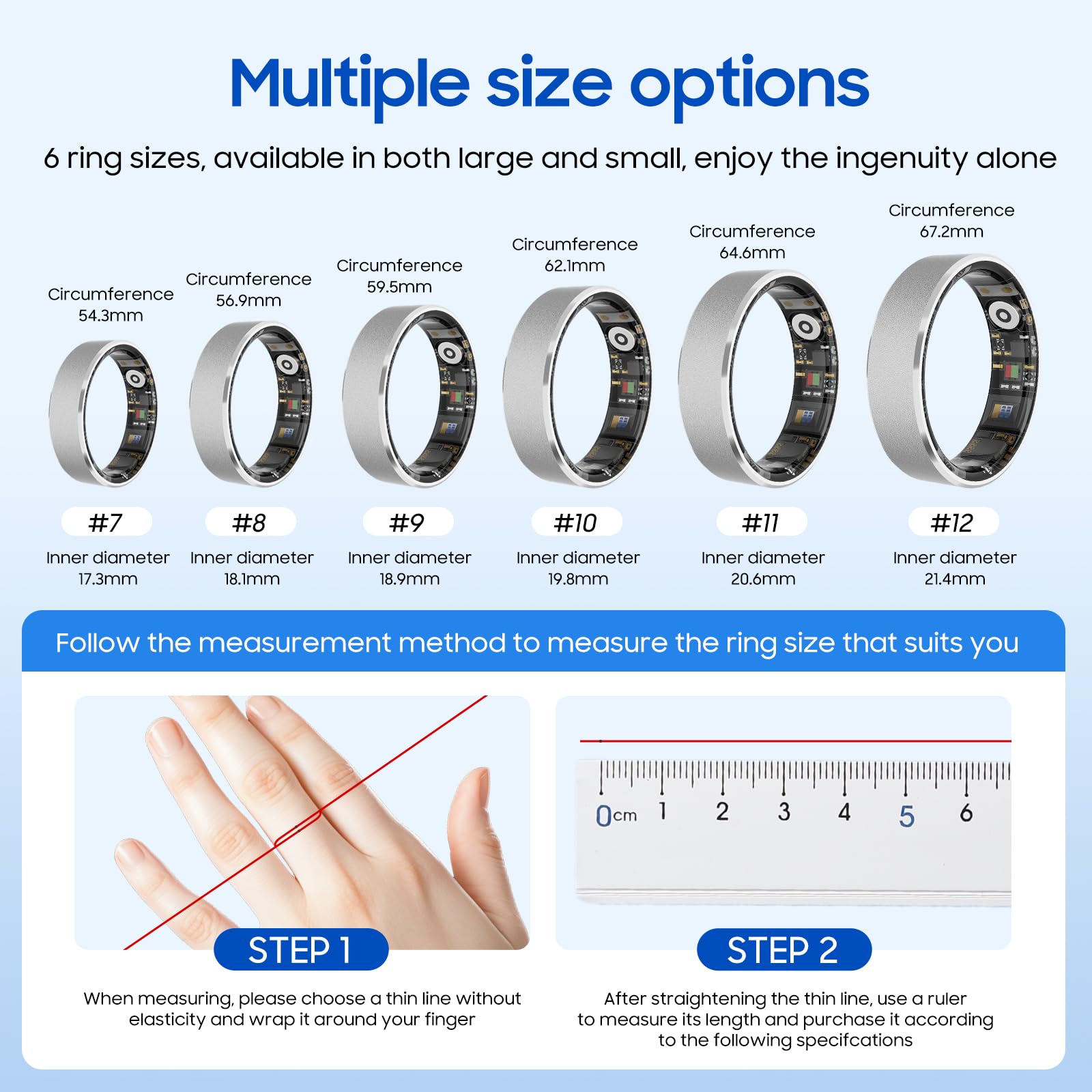 Smart Health Ring, Featuring Stress and Sleep Monitoring Functions